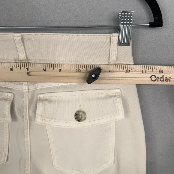 Spanx Pants Womens Small Cream High Rise Perfect Straight Wide Minimal Career - Picture 10 of 16